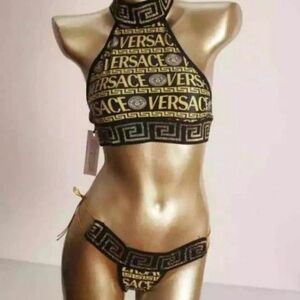 Black and Gold Bikini Set